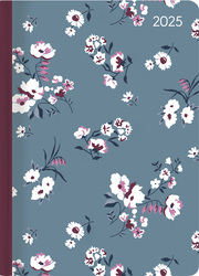 Lady Journal Midi Flowers 2025 - Taschen-Kalender 12x17 cm - Blumen - mit Mattfolie - Notiz-Buch - Weekly - 192 Seiten - Alpha Edition