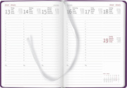 Ladytimer Grande Deluxe Purple 2025 - Taschen-Kalender A5 (15x21 cm) - Tucson Einband - mit Motivprägung - Weekly - 128 Seiten - Alpha Edition - Illustrationen 1