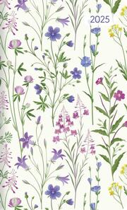 Taschenplaner Style Wildblumen 2025 - Taschen-Kalender 9,5x16 cm - seperates Adressheft - 1 Seite 1 Woche - 64 Seiten - Notiz-Heft - Alpha Edition