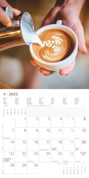 Kaffeegenuss 2025 - Broschürenkalender 30x30 cm (30x60 geöffnet) - Kalender mit Platz für Notizen - Bildkalender - Wandplaner - Küchenkalender - Illustrationen 4