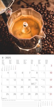 Kaffeegenuss 2025 - Broschürenkalender 30x30 cm (30x60 geöffnet) - Kalender mit Platz für Notizen - Bildkalender - Wandplaner - Küchenkalender - Illustrationen 8