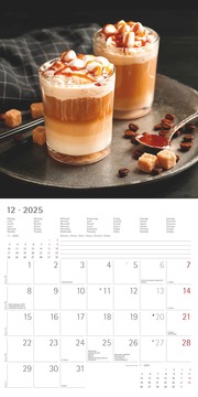 Kaffeegenuss 2025 - Broschürenkalender 30x30 cm (30x60 geöffnet) - Kalender mit Platz für Notizen - Bildkalender - Wandplaner - Küchenkalender - Illustrationen 12