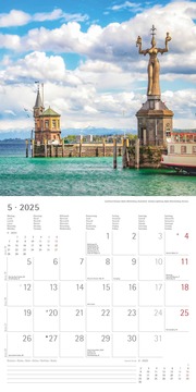 Leuchttürme 2025 - Broschürenkalender 30x30 cm (30x60 geöffnet) - Kalender mit Platz für Notizen - Wandkalender - Wandplaner - Leuchtturmkalender - Illustrationen 5