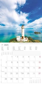 Leuchttürme 2025 - Broschürenkalender 30x30 cm (30x60 geöffnet) - Kalender mit Platz für Notizen - Wandkalender - Wandplaner - Leuchtturmkalender - Illustrationen 7