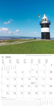 Leuchttürme 2025 - Broschürenkalender 30x30 cm (30x60 geöffnet) - Kalender mit Platz für Notizen - Wandkalender - Wandplaner - Leuchtturmkalender - Illustrationen 8