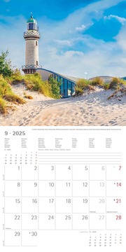 Leuchttürme 2025 - Broschürenkalender 30x30 cm (30x60 geöffnet) - Kalender mit Platz für Notizen - Wandkalender - Wandplaner - Leuchtturmkalender - Illustrationen 9