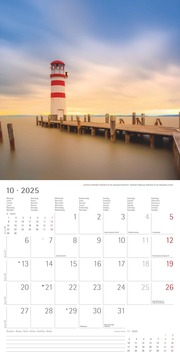Leuchttürme 2025 - Broschürenkalender 30x30 cm (30x60 geöffnet) - Kalender mit Platz für Notizen - Wandkalender - Wandplaner - Leuchtturmkalender - Illustrationen 10