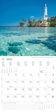 Leuchttürme 2025 - Broschürenkalender 30x30 cm (30x60 geöffnet) - Kalender mit Platz für Notizen - Wandkalender - Wandplaner - Leuchtturmkalender - Illustrationen 11