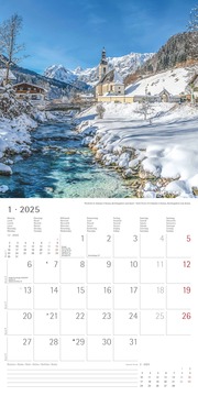 Deutschland 2025 - Broschürenkalender 30x30 cm (30x60 geöffnet) - Kalender mit Platz für Notizen - Wandkalender - Wandplaner - Wandkalender - Illustrationen 1