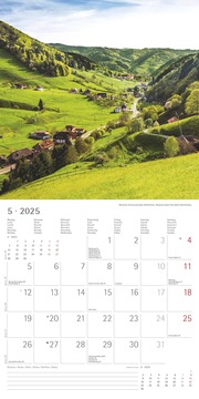 Deutschland 2025 - Broschürenkalender 30x30 cm (30x60 geöffnet) - Kalender mit Platz für Notizen - Wandkalender - Wandplaner - Wandkalender - Illustrationen 5