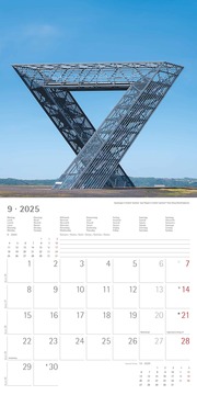 Deutschland 2025 - Broschürenkalender 30x30 cm (30x60 geöffnet) - Kalender mit Platz für Notizen - Wandkalender - Wandplaner - Wandkalender - Illustrationen 9