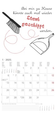 Sprüche 2025 - Broschürenkalender 30x30 cm (30x60 geöffnet) - Kalender mit Platz für Notizen - lustige Sprüche - Bildkalender - Wandkalender - Abbildung 1