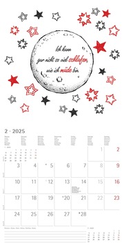 Sprüche 2025 - Broschürenkalender 30x30 cm (30x60 geöffnet) - Kalender mit Platz für Notizen - lustige Sprüche - Bildkalender - Wandkalender - Abbildung 2