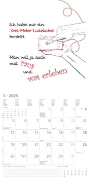 Sprüche 2025 - Broschürenkalender 30x30 cm (30x60 geöffnet) - Kalender mit Platz für Notizen - lustige Sprüche - Bildkalender - Wandkalender - Abbildung 5