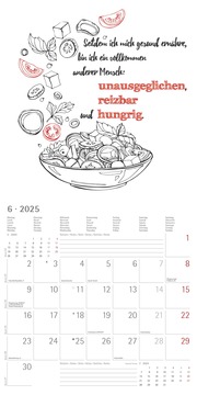 Sprüche 2025 - Broschürenkalender 30x30 cm (30x60 geöffnet) - Kalender mit Platz für Notizen - lustige Sprüche - Bildkalender - Wandkalender - Abbildung 6