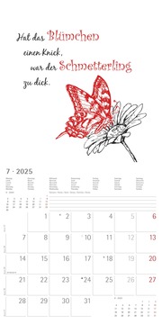 Sprüche 2025 - Broschürenkalender 30x30 cm (30x60 geöffnet) - Kalender mit Platz für Notizen - lustige Sprüche - Bildkalender - Wandkalender - Abbildung 7