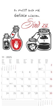 Sprüche 2025 - Broschürenkalender 30x30 cm (30x60 geöffnet) - Kalender mit Platz für Notizen - lustige Sprüche - Bildkalender - Wandkalender - Abbildung 11