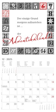 Alpha Edition - Sprüche 2025 Broschürenkalender, 30x30cm, Wandkalender mit Platz für Notizen und Termine, mit lustigen Sprüchen, Monatsübersicht und Ferientermine DE/AT/CH - Abbildung 12