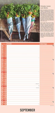Kräuter & Gewürze 2025 - Streifenkalender 22x45 cm - mit Extraspalte für Geburtstage - Küchentipps und Mondphasen - Wandkalender - Terminplaner - Illustrationen 9