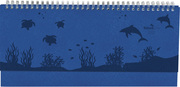 Tisch-Querkalender Nature Line Ocean 2025 - Tisch-Kalender - Büro-Kalender quer 29,7x13,5 cm - 1 Woche 2 Seiten - Umwelt-Kalender - mit Hardcover