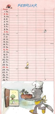 Janosch 2025 Familienplaner - Familien-Timer - Termin-Planer - Kinder-Kalender - Familien-Kalender - 22x45 - Illustrationen 2