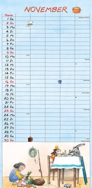 Janosch 2025 Familienplaner - Familien-Timer - Termin-Planer - Kinder-Kalender - Familien-Kalender - 22x45 - Illustrationen 12