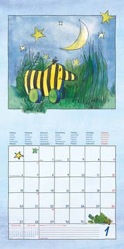 Janosch 2025 - Broschürenkalender 30x30 cm (30x60 geöffnet) - Kalender mit Platz für Notizen - inkl. Poster - Bildkalender - Wandplaner - Wandkalender - Illustrationen 1