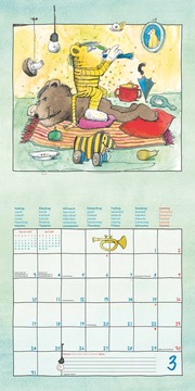 Janosch 2025 - Broschürenkalender 30x30 cm (30x60 geöffnet) - Kalender mit Platz für Notizen - inkl. Poster - Bildkalender - Wandplaner - Wandkalender - Illustrationen 3