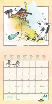 Janosch 2025 - Broschürenkalender 30x30 cm (30x60 geöffnet) - Kalender mit Platz für Notizen - inkl. Poster - Bildkalender - Wandplaner - Wandkalender - Illustrationen 12