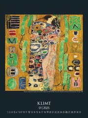 Gustav Klimt 2025 - Bild-Kalender 42x56 cm - Kunst-Kalender - Metallicfolienveredelung - Wand-Kalender - Malerei - Alpha Edition - Abbildung 1