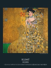 Gustav Klimt 2025 - Bild-Kalender 42x56 cm - Kunst-Kalender - Metallicfolienveredelung - Wand-Kalender - Malerei - Alpha Edition - Abbildung 3