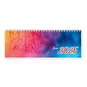 Trötsch Schreibtischquerkalender Timer Farben (eine Woche 2 Seiten) 2025