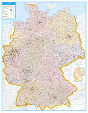 Postleitzahlenkarte Deutschland als Poster