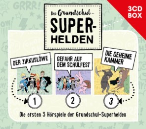 Die Grundschul-Superhelden - 3CD-Hörspielbox Vol. 1 - Cover