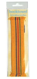 Lesezeichen Booktowel Bookmark yellow stripes