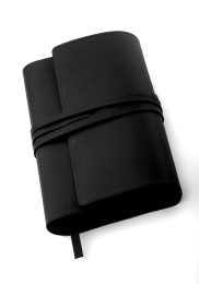 MILANO M (schwarz) - variable Buchhülle aus Leder - Echtes Leder - Cover