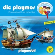 Die Playmos - Das Original Playmobil Hörspiel, Folge 33: Piratenschlacht auf hoher See - Cover