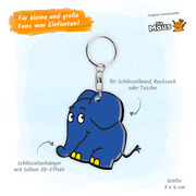 3D-Schlüsselanhänger 'Der blaue Elefant' aus der Sendung mit der Maus - Abbildung 1