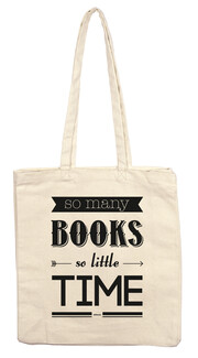 Stofftasche 'So many books, so little time'
