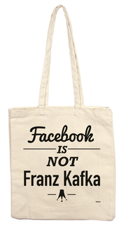 Stofftasche 'Facebook is not Franz Kafka'
