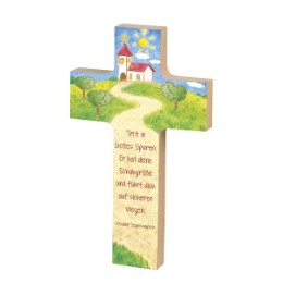 Holzkreuz Gott behüte dich auf deinen Wegen - Abbildung 1