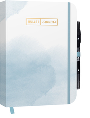 Bullet Journal Watercolor Blue mit Stift