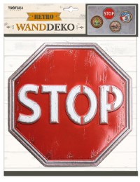 Wanddeko Retro - STOP
