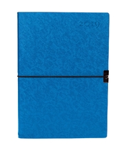 Taschenkalender Gummiband blau A6 2019