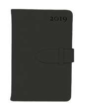 Taschenkalender mit Lasche schwarz A6 2019