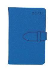 Taschenkalender mit Lasche blau A6 2019