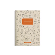 matabooks - A5 Notizheft aus Graspapier - Maya Farbe: Carrot