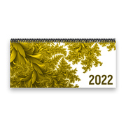 Tischkalender 2022 XL - Blätter, gelb