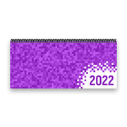 Tischkalender 2022 XL - Pixel, lila