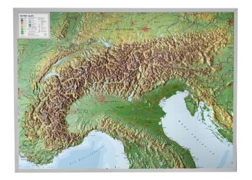 Reliefkarte Alpen